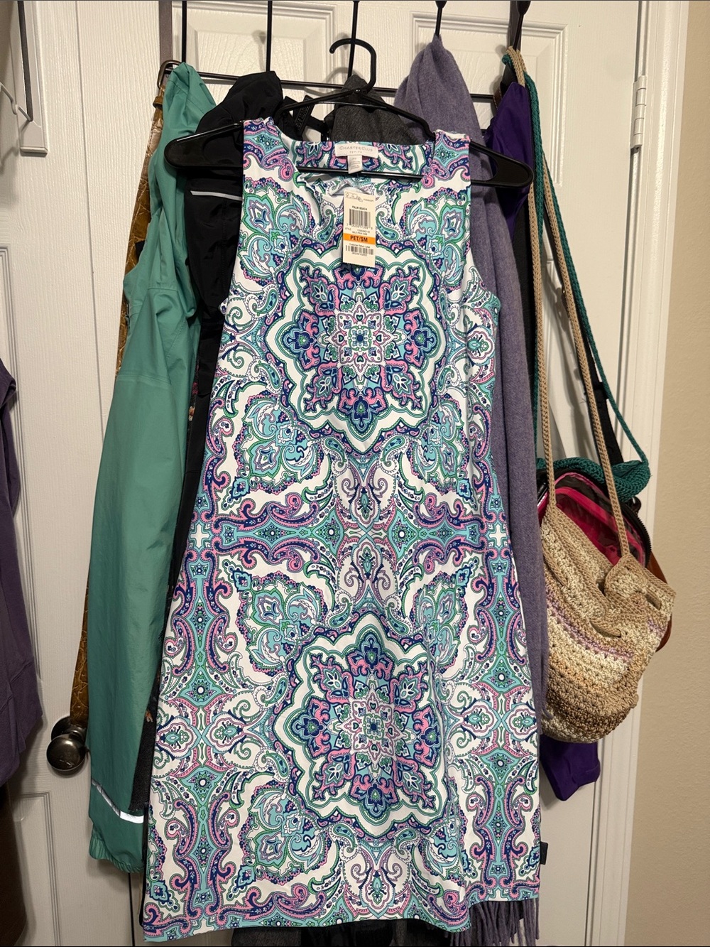 Charter Club Petite Paisley Top in Pink, Blue & Green